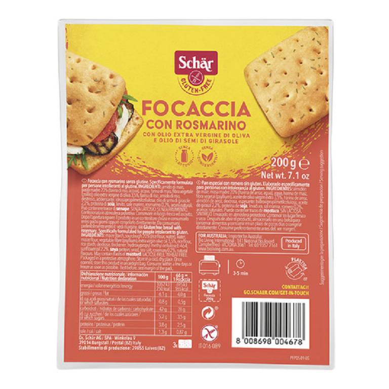 SCHAR FOCACCIA ROSMARINO 200G